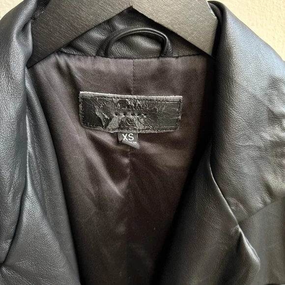 Black Leather Blazer XS - Picture 7 of 9